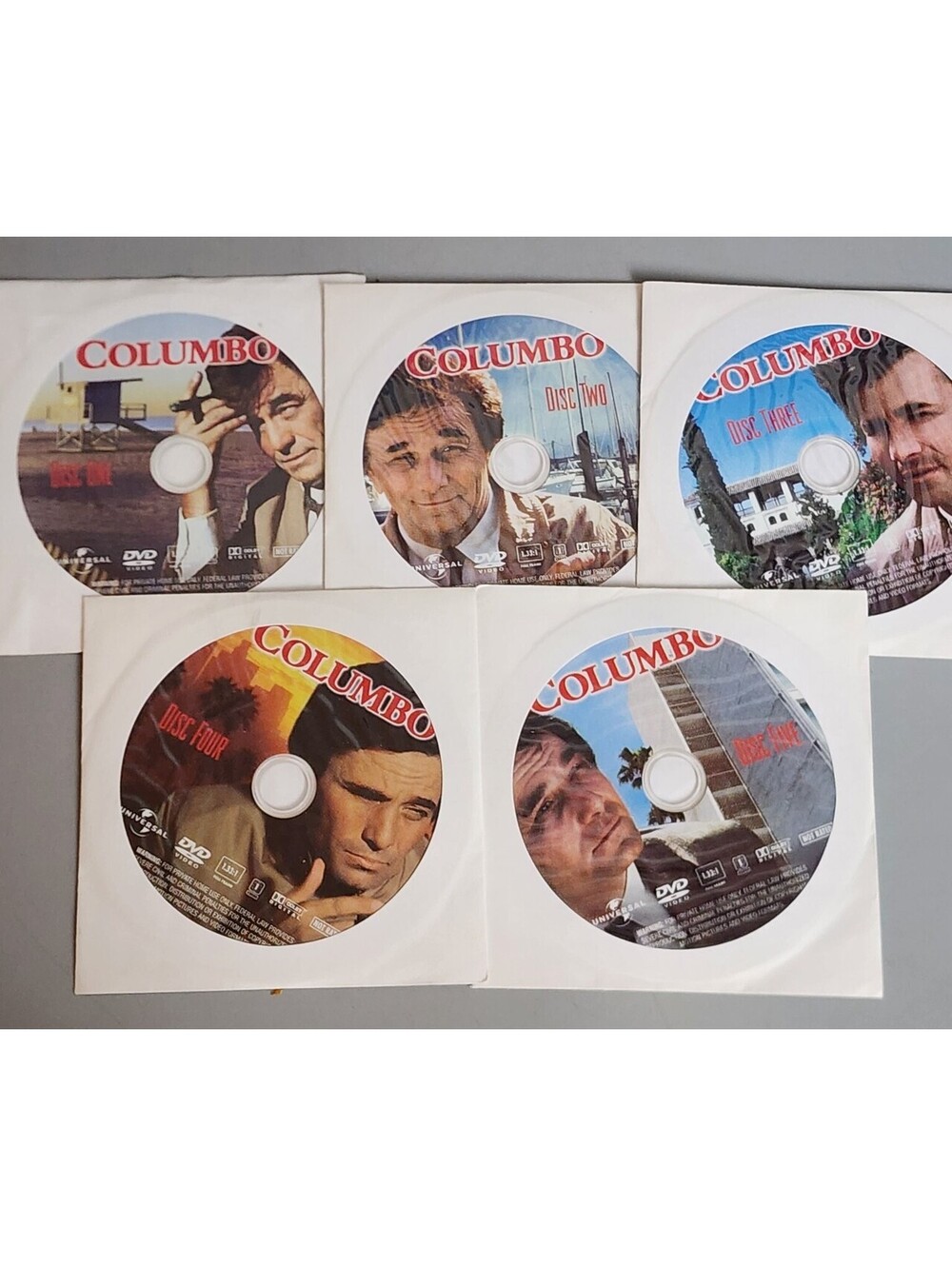 Columbo DVD Discs 1-5 Universal 1971 Full Frame Peter Falk Not Rated TV Show